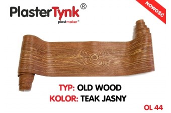 Elastyczna deska elewacyjna PLASTERTYNK Old Wood  " teak jasny " OL 44  21x240cm